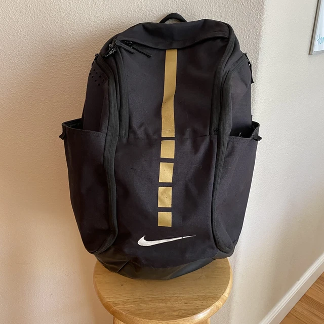 NIKE HOOPS ELITE Pro Basketball Backpack Black/Metallic Gold (BA5554