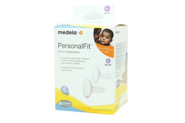 Medela PersonalFit Breastshields (2), Size: X-Large (30mm) in Retail Packaging