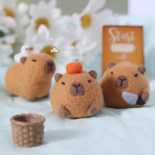 Cartoon Poke Wool Felt Handmade Cute Plush Toys New Beginner Material Kit
