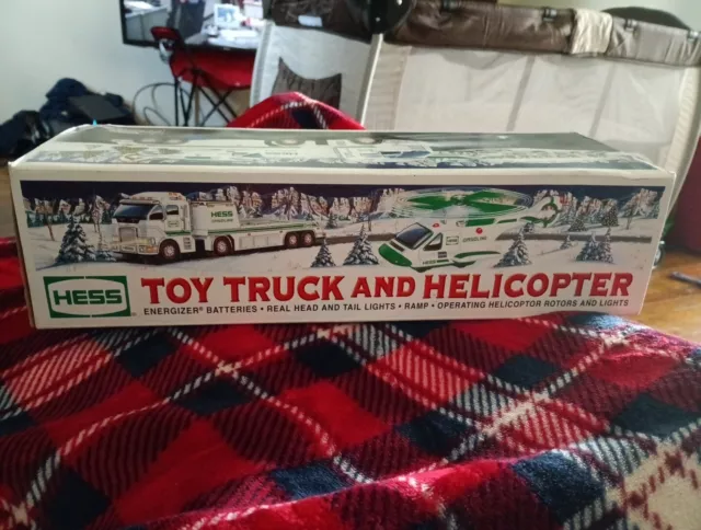 Hess Toy Truck Helicopter with Motorcycle & Cruiser