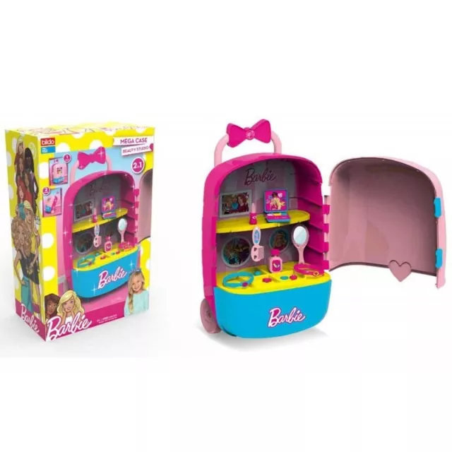 Barbie Trolley Beauty Studio con Accessori, Set Trucco per Bambine 3+ Anni