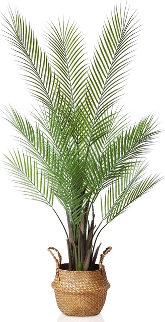 Plante Artificielle 120cm Avec Fleurs Roses - Décoration Salon Printanière | Fausse Plante En Pot