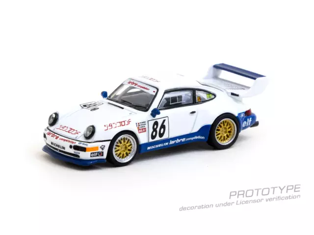 (In Stock) Tarmac Works Porsche 911 Turbo S LM GT Suzuka 1000km 1994 #86