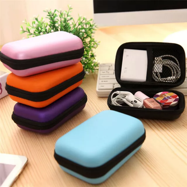 Protect Carrying Zipper Hard Case Headphone Storage Bag Pouch TF Cards Cable~m'