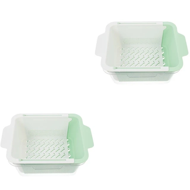Panier De Vidange En Plastique Panier à Double Couche Colandre Rotative / Bol Filtrant Plateau De Fruits Avec Poignée De Cuisine Banque De Stockage De Lavage Des Légumes Et Des Fruits