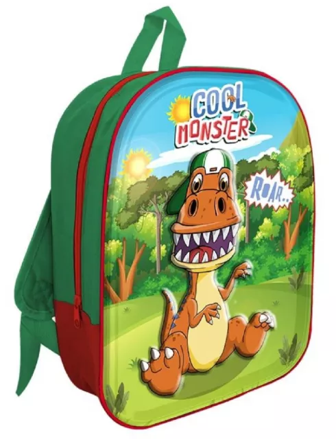 ZAINO ASILO BAMBINO DINOSAURO 3D Zainetto Scuola Materna Bimbo