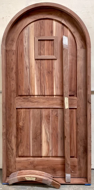 SOLID black walnut door arched w/trim and hardware You choose size speakeasy