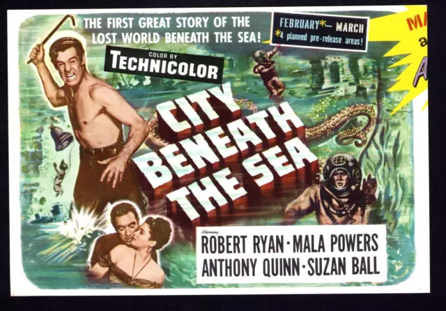 CITY BENEATH THE SEA Movie Trade Ad 1953 Scuba Diving Deep Sea Sci-Fi