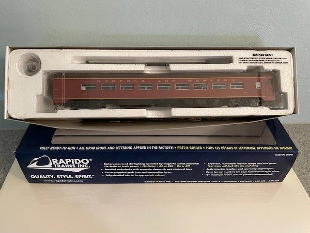 Rapido Trains HO Scale 100229 Leg-Rest Coach Norfolk & Western #1732 Rapido Trains HO Scale 100229 Leg-Rest Coach Norfolk & Western #1732