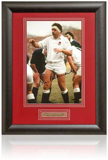 Bill Beaumont Rugby Legend Hand Signed England Rugby 12x8'' Photograph COA