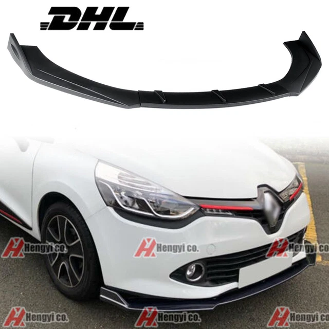 Kit Spoiler Avant 3 Pièces Pour Renault Clio 5 (2019-2022) - Becquet, Séparateur, Diffuseur - ABS Noir Brillant - 5