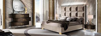 Juego de cama diseño clásico camas de lujo mesita de noche cómoda 4 piezas Dormitorio