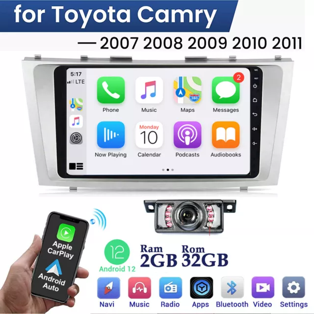 Car Dash Unit Carplay Player GPS Navi Radio Stereo For Camry 2007-2011 AU STOCK