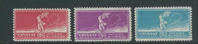 Uruguay 1924 Jeux Olympiques (Scott C282-C284) VF MH