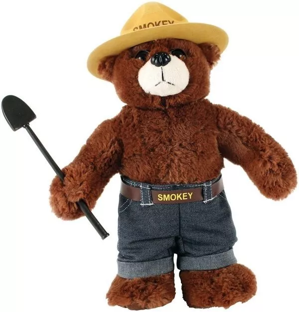 Smokey The Bear 12-inch Stuffed Animal Plush Toy Doll W/ Tags 12" Shovel Hat