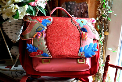 Catimini cartable neuf  catimini bleu dessin JEUNE PREMIER SUPERBE 38 CM 