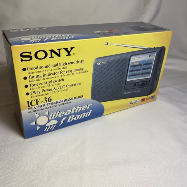 Sony ICF-36 4-Band Portable Radio Weather/TV/AM/FM