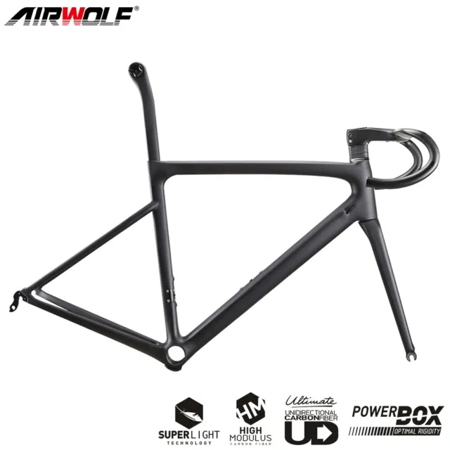 AIRWOLF T1100 Carbon Road Bike Frame Racing Aero Bicycle Superlight Rim Brake