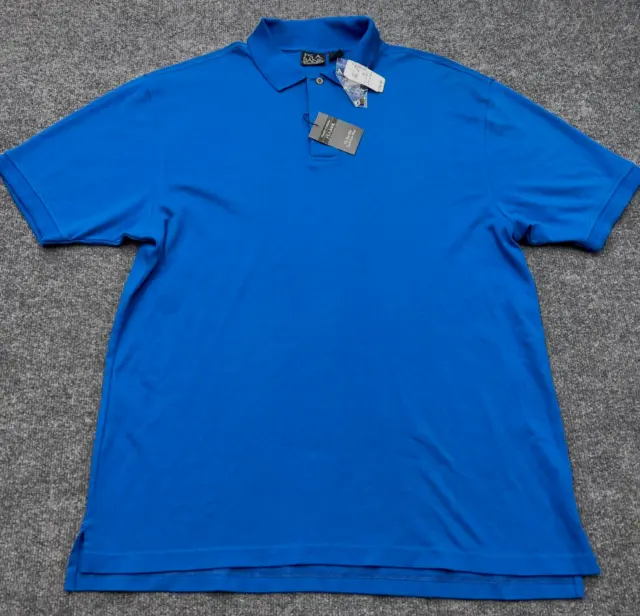 NWT JOS A BANK Travelers Collection Polo Golf Shirt Men's XXL 2XL Royal Blue