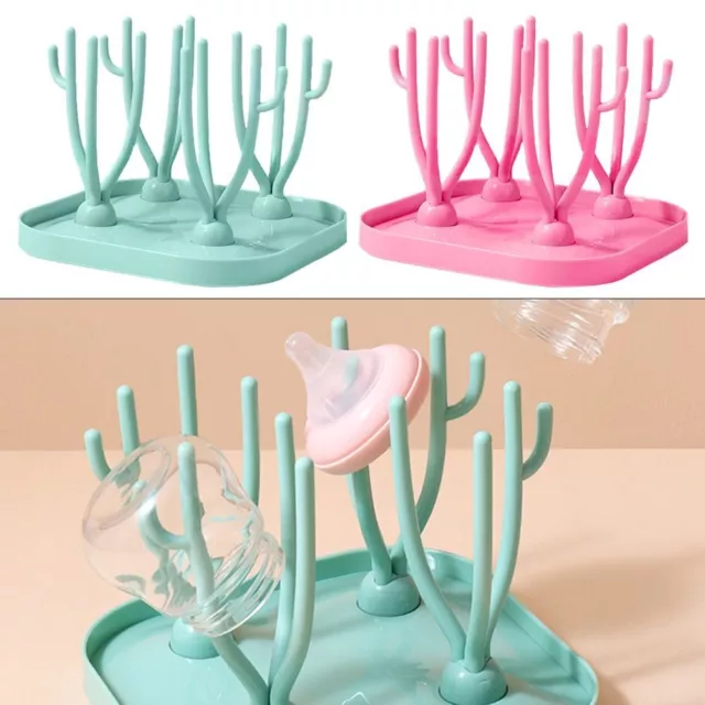 Cup Holder Cleaning Milk Bottles Baby Bottle Dryer Drainer Drying Rack Tree