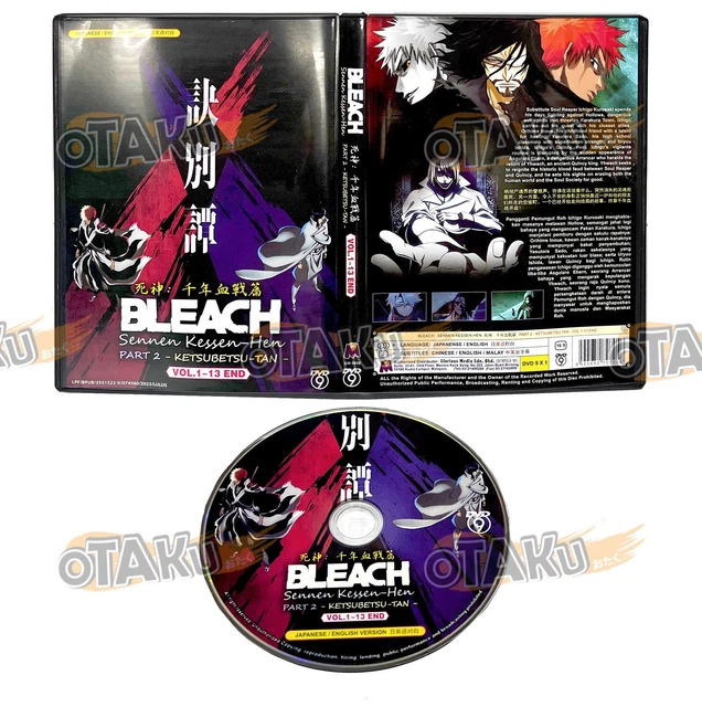 BLEACH SENNEN KessenHen (Part 2) Tv Dvd (113 Eps) (Eng Dub) Ship