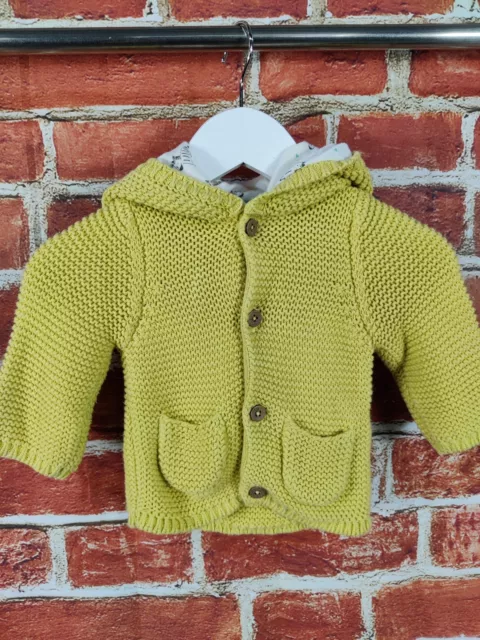 Baby Boy Bundle Age 0-3 Months John Lewis Very Knit Hooded Jumper Cardigan 62Cm 3