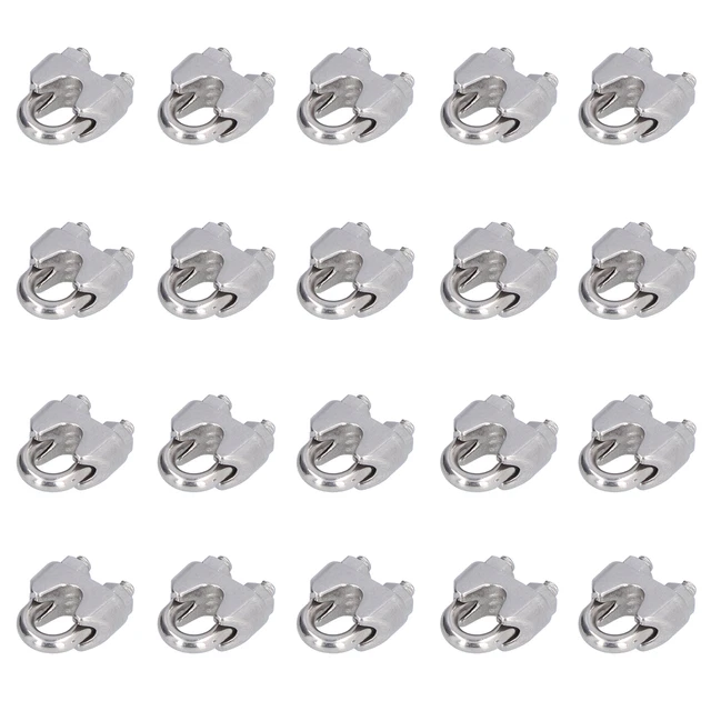 20 pz morsetto corda in acciaio inox resistenza all'usura hardware