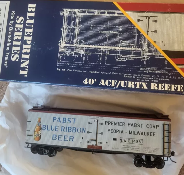 Ho Scale Pabst Blue Ribbon Branchline Trains Blueprint Series 40' Reefer Nos