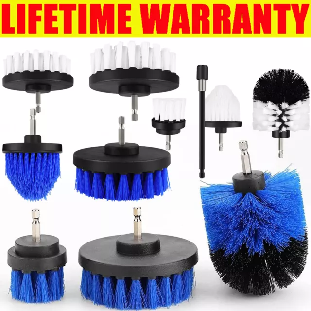 Drill Attachment Cleaning Brush 5Pcs Set Power Scrub Home Care Tile Bathroom Uk