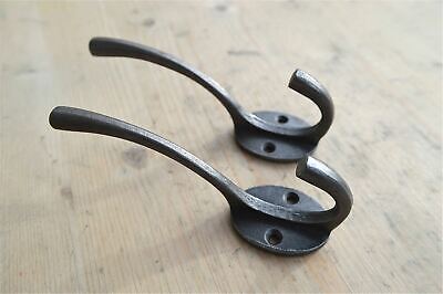 A Pair Of Classic Antique Style Double Coat Hook Cast Iron Hook Ph1