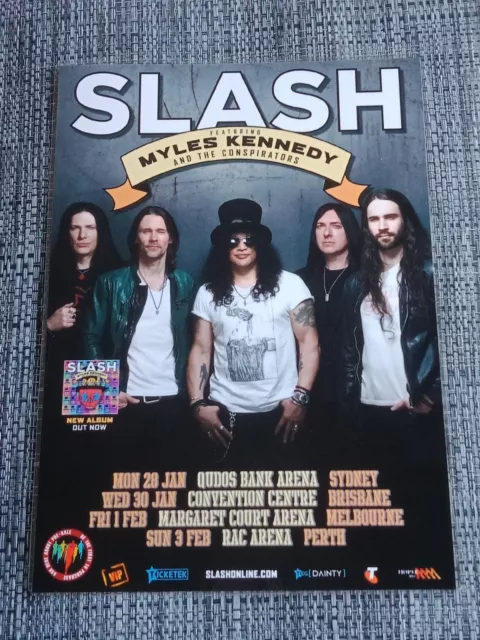 Slash - 2019 Australia Tour - Laminated Promo Tour Poster - Guns N Roses