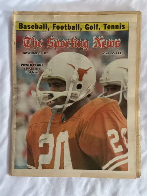 1977 November 5 The Sporting Nachrichten Earl Campbell U Von Texas (MH340)