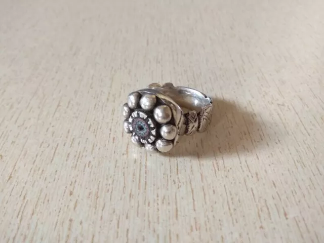 Antique Silver Saharian Ring from Morocco, Size US 8 3/4