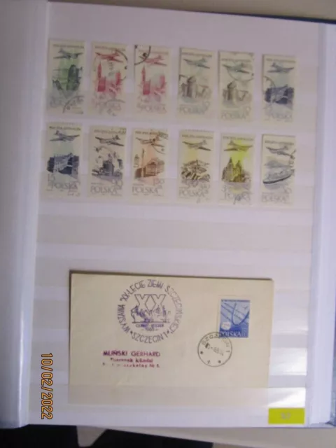 POLEN Briefmarken-Sammlung   67 Stück BM  T10 auf 4 Fotoseiten zu sehen.