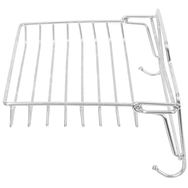 Storage Shelves Stainless Steel Storage Rack Wall Mount Corner Shelf Foldable