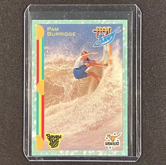 PAM BURRIDGE 1993 Futera Hot Surf Surfing Rookie RC Card #37 Mint PSA