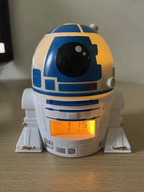 Rare R2D2 Star Wars Blub Botz Alarm Clock -  Lights Up - Working - Lucasfilm
