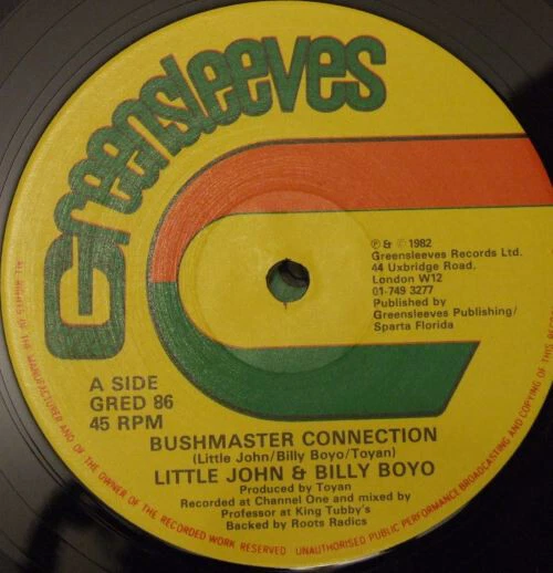 英12” Little John &amp;amp; Billy Boyo / The Janet Sinclair GRED92 Greensleeves Records /00250 Roots Vinyl Guide