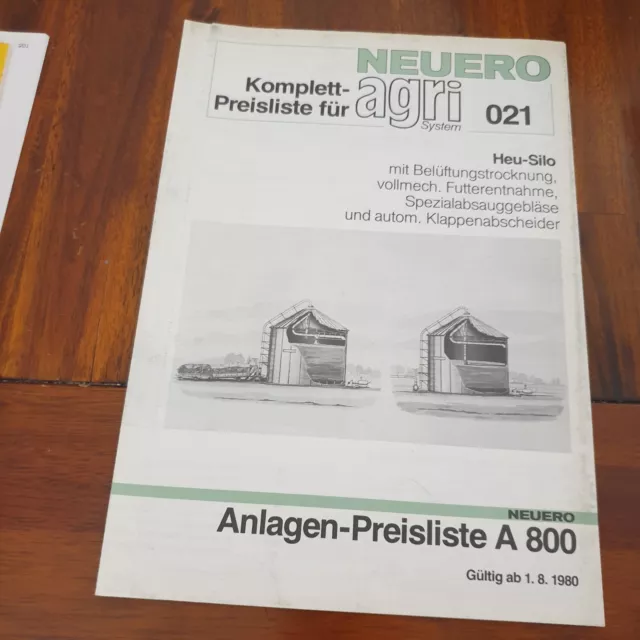 NEUERO AGRI Preisliste 21 Heusilo Schlepper Traktor Prospekt Programm