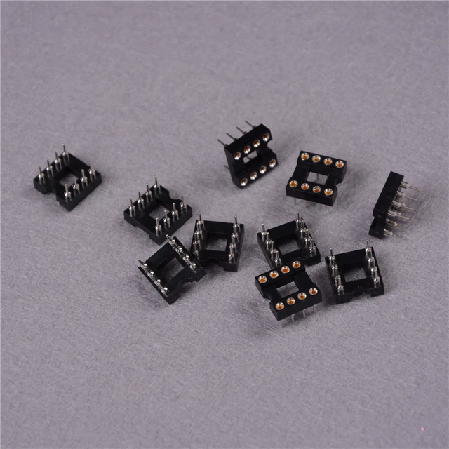 10pcs Round Hole 8pin Pitch 2.54mm DIP IC Sockets Adap.zy
