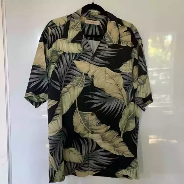 TOMMY BAHAMA SILK Hawaiian Shirt Tropical Button Down Size XL $30.00 ...