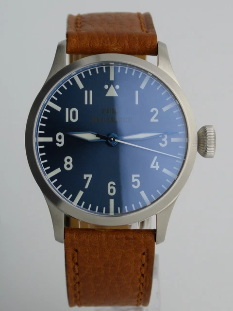Montre Pilote Flieger Type A PURE MECANIQUE - Mouvement Seiko NH35 Automatique, Boîtier 41 Mm Acier, Saphir - Neuf