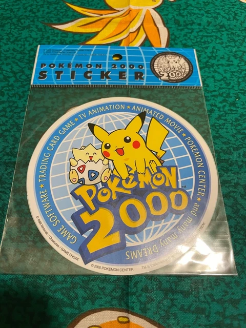 POKEMON CENTER VINTAGE 2000 pikachu logo sticker japan jap togephi new ...