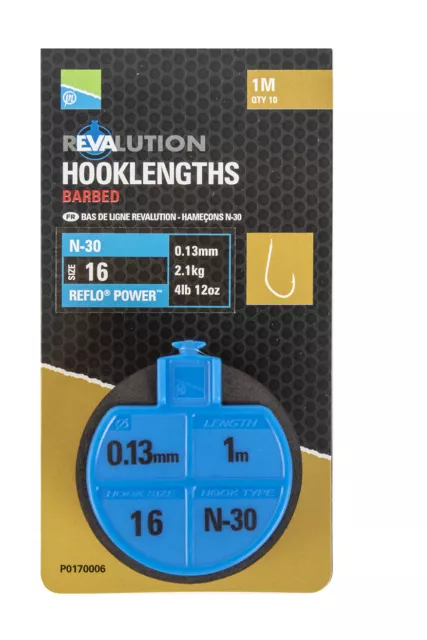 Preston Revalution Hooklengths *Full Range* NEW Coarse Fishing Ready Tied Rigs