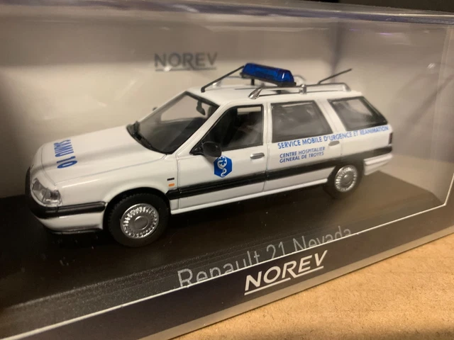 Norev Renault 21 Nevada 2018 – Miniature 1:43 Bleue, Métal, Neuve En Boîte
