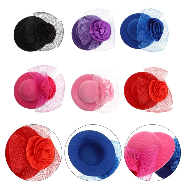 20 Cappellini Miniaturi Per Bambole - Bombetta In 5 Colori, Per Decorazione Craft - Foto 4