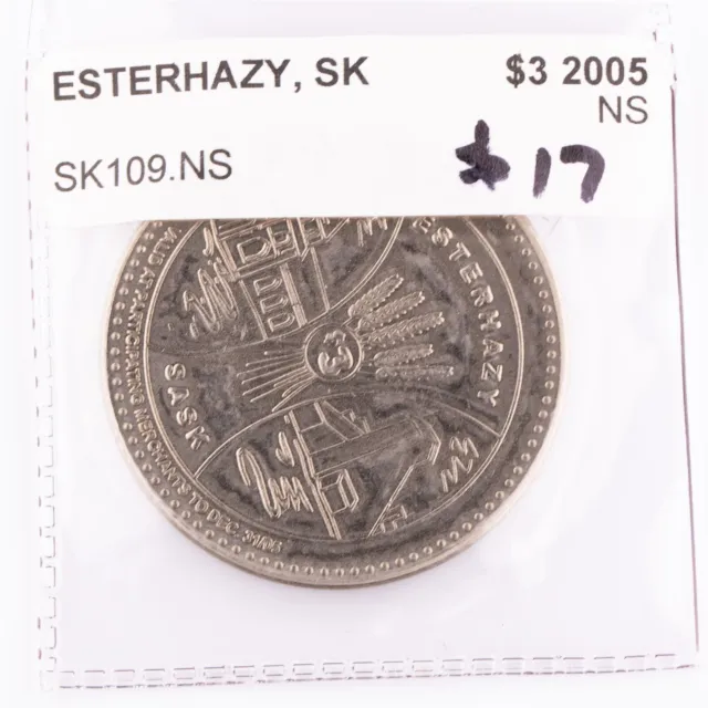 $3 2005 Esterhazy Saskatchewan SK109 NS Canadian Municipal Token