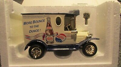 Golden Wheels Die Cast Pepsi Delivery Truck More Bounce Ounce Coin Bank Vintage