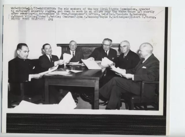 Civil Rights Commission Near White House Original Photo1958 Vintage