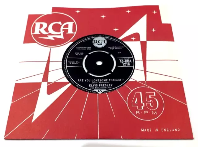 Elvis Presley's 7" single RCA 1216 Are you lonesome tonight 1960